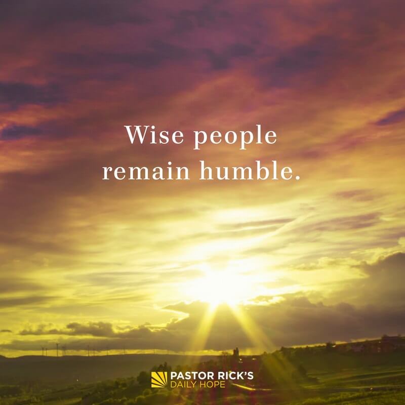 Be Humble or You’ll Stumble - Pastor Rick's Daily Hope