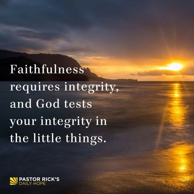 being-faithful-in-the-little-things-pastor-rick-s-daily-hope