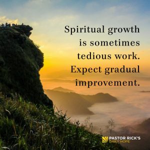 Create a Spiritual Growth Chart - Pastor Rick's Daily Hope