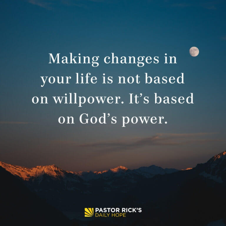 Get The Power To Go After Your Goals - Pastor Rick's Daily Hope