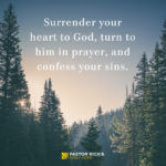 To Live Free of Fear, Surrender to God