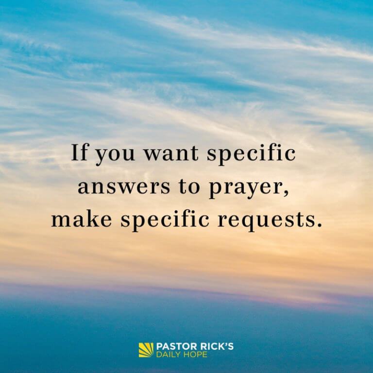 How to Pray Effectively - Pastor Rick's Daily Hope