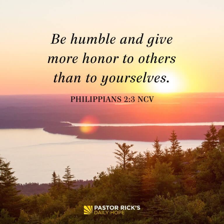 Humility Builds Relationships - Pastor Rick's Daily Hope