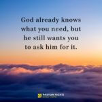 God Always Provides. All You Have to Do Is Ask