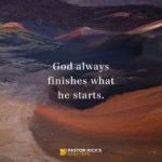 God Will Finish What He Started in You