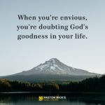When You Envy, You’re in a Battle with God