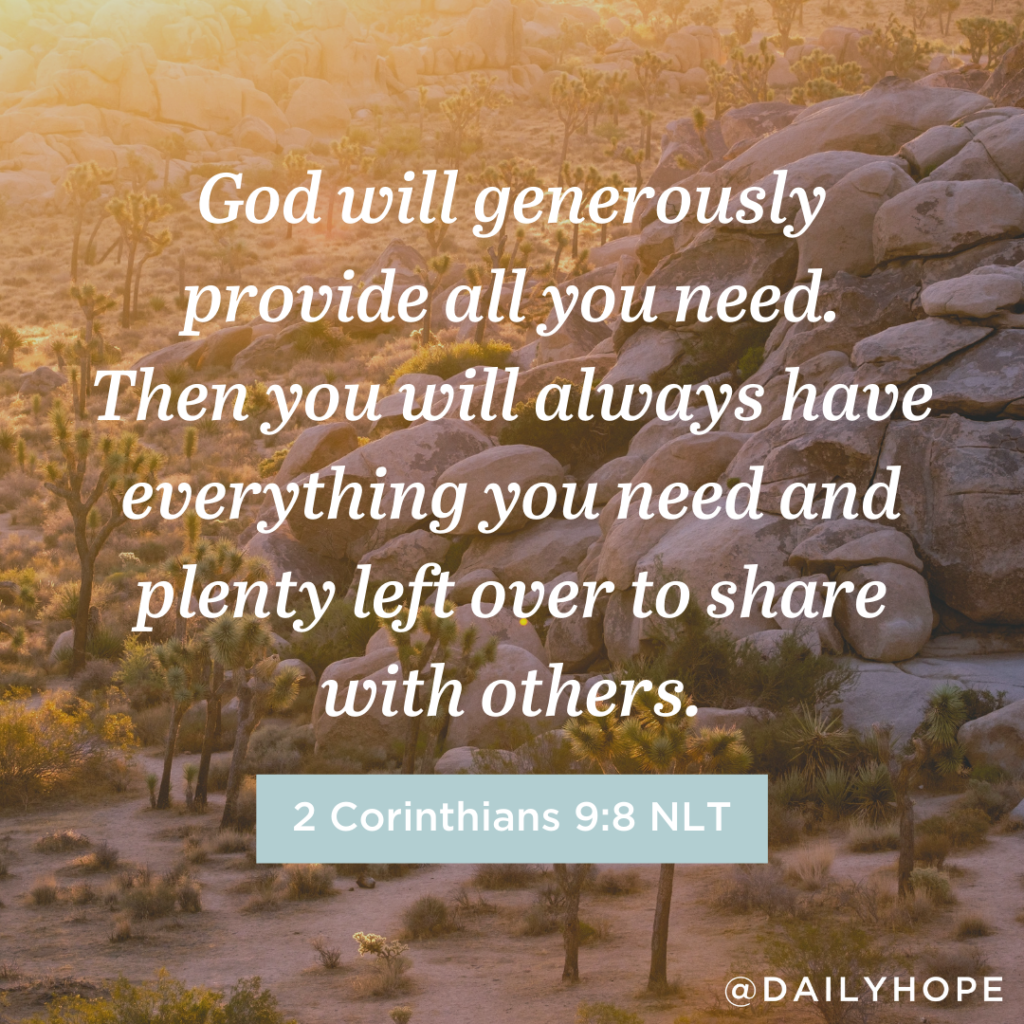 god promises to take care of all your needs