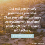 God Promises to Meet All Your Needs