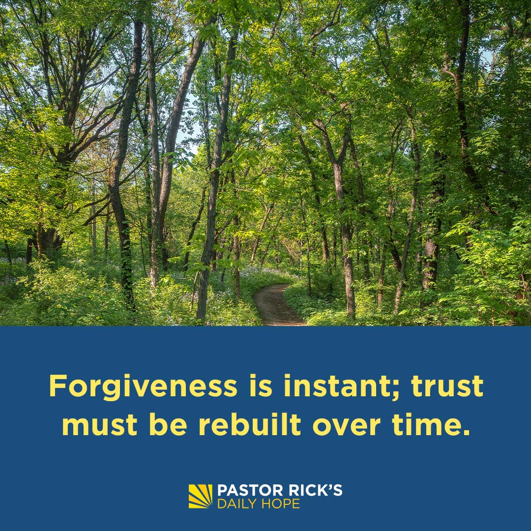 God Forgives You. Now Forgive Yourself. - Pastor Rick's Daily Hope