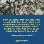 How to Honor God with Your Body