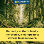Unity Is Our Greatest Witness to Unbelievers