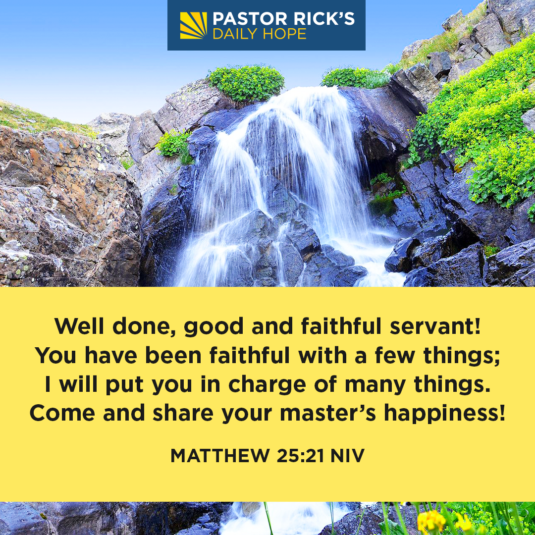 God Rewards Financial Faithfulness Pastor Rick s Daily Hope