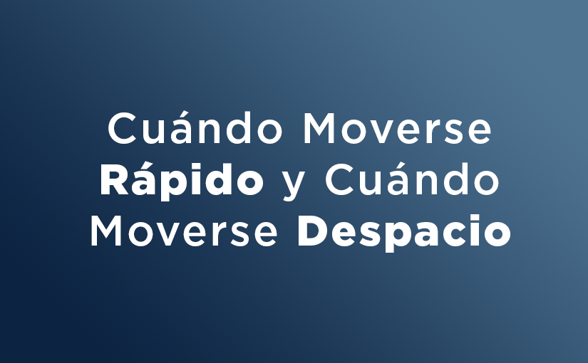 Descarga: Cuándo Moverse Rápido y Cuándo Moverse Despacio