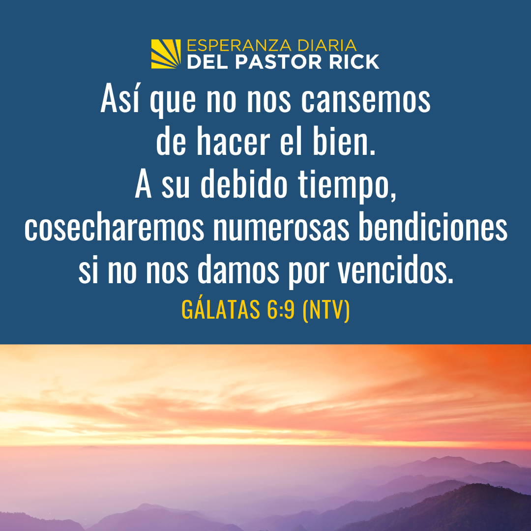 Quédate a Solas con Dios y Espera - Pastor Rick's Daily Hope