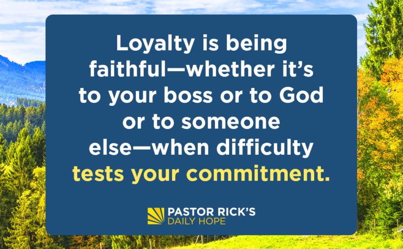 Loyalty Makes You Stand Out at Work