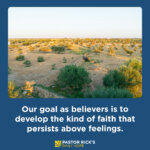 A Faith That Persists Above Feelings