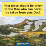 Give God First Place